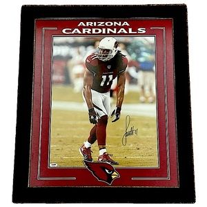 Larry Fitzgerald Signed Framed & Matted 24x28 Arizona Cardinals Photo with COA